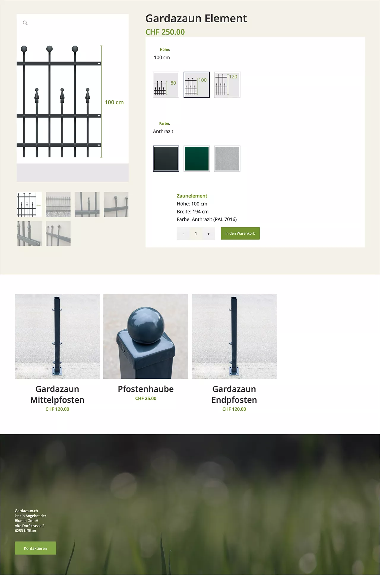 Gardazaun Produktdetail